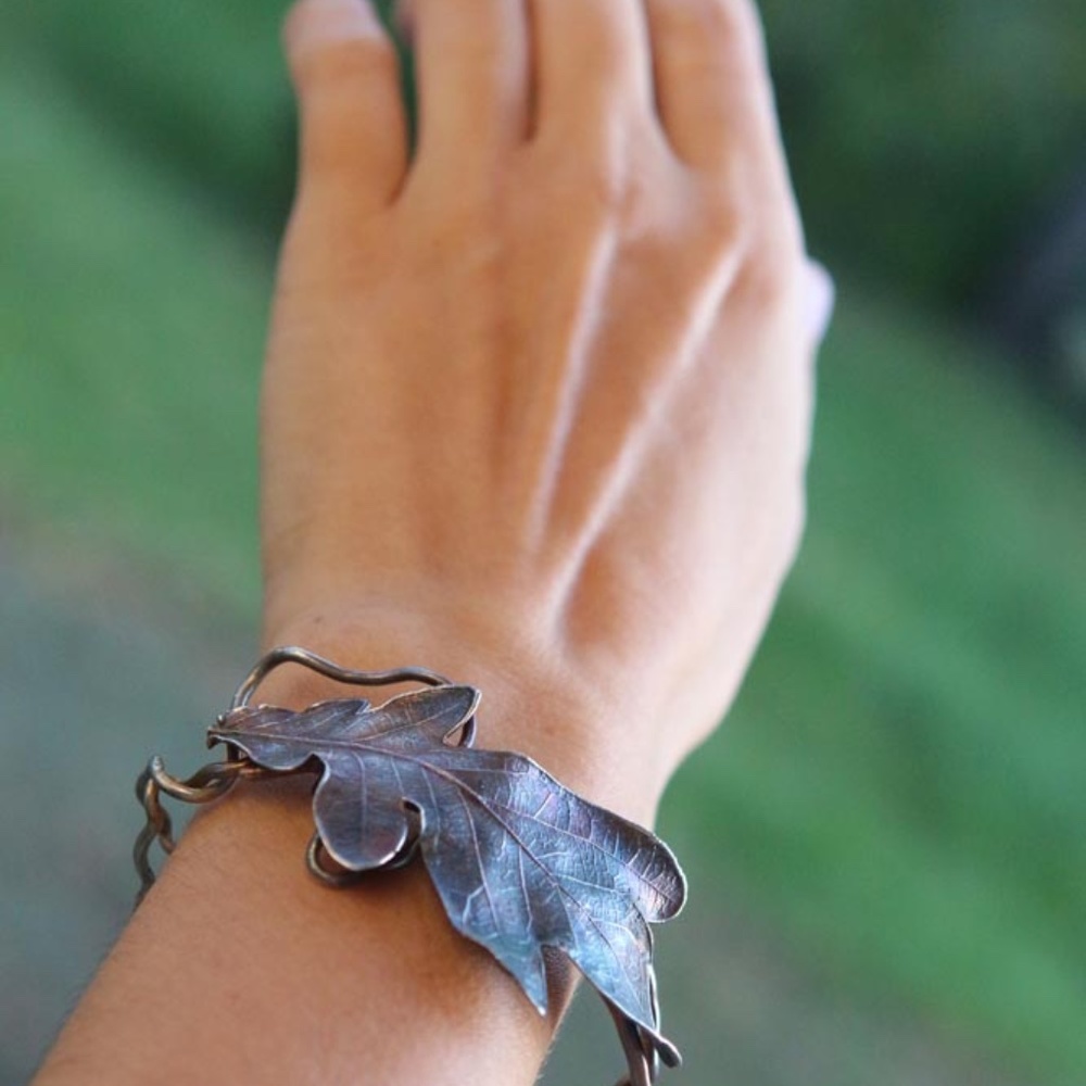 Bracelet in silver ,Oak